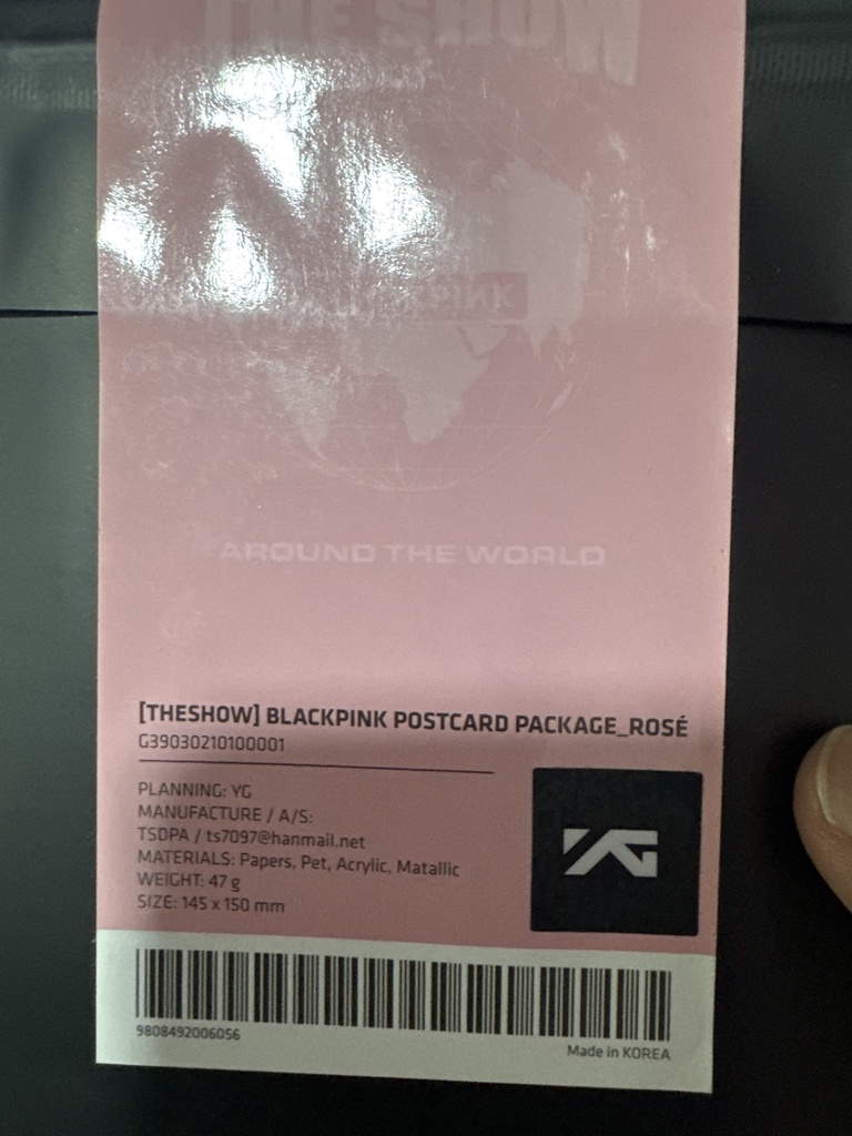 Rosé Blackpink The Show Blackpink Postcard Package