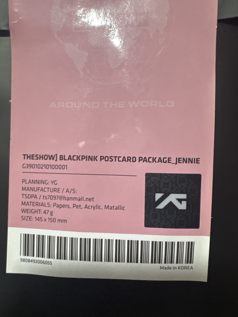 Jennie Blackpink The Show Blackpink Postcard Package