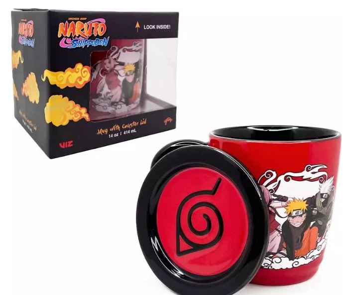 Just Funky Naruto Shippuden Taza Roja con Negro 16 oz