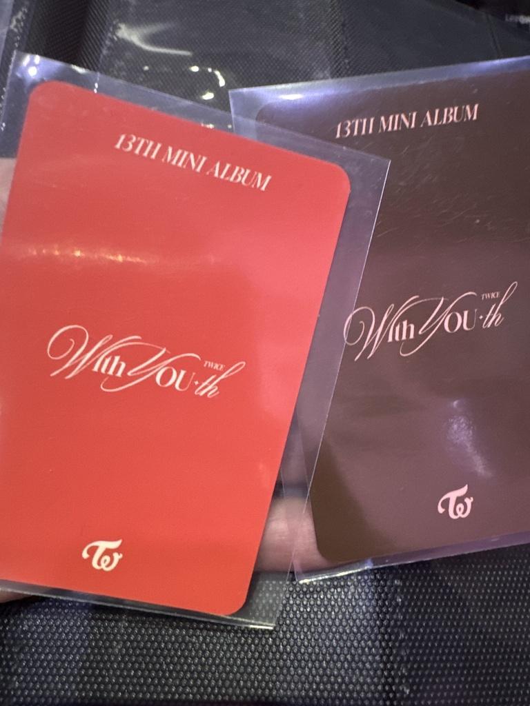 Photocard Twice oficial With Youth POB (Withmuu, Soundwave, Apple Music, JYP)