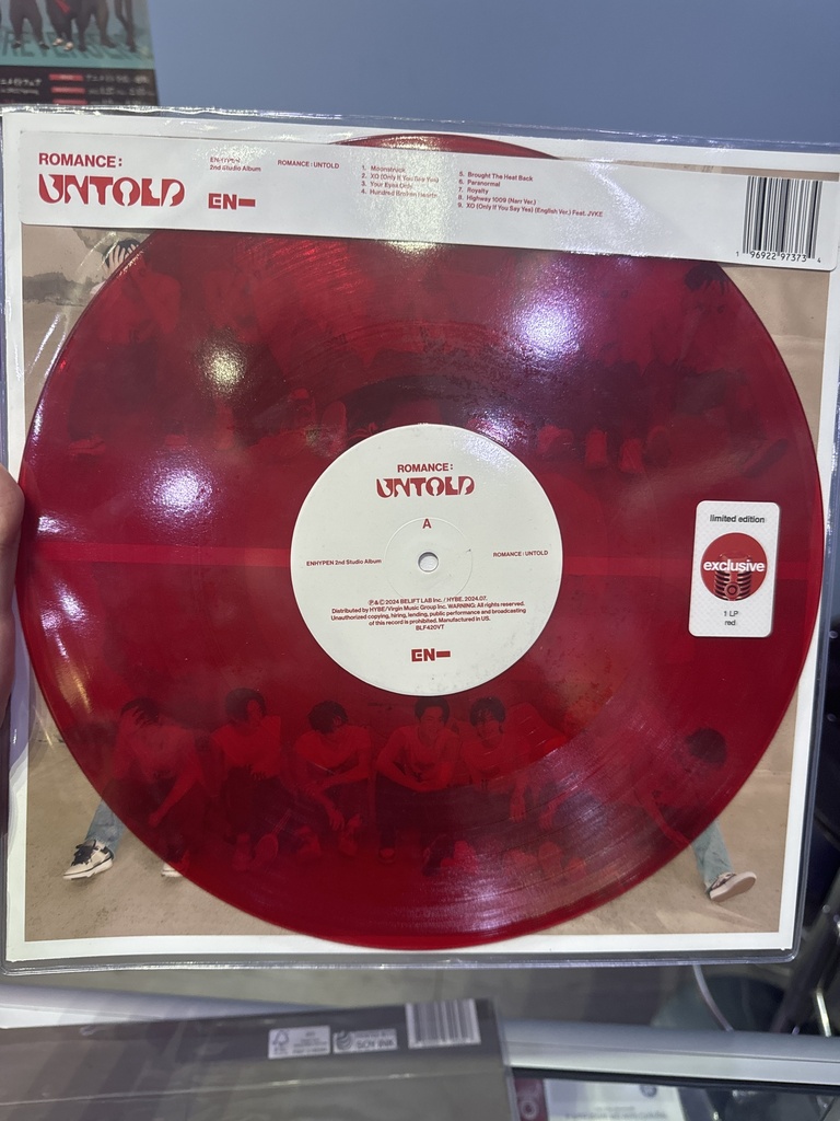 Enhypen Romance: Untold Vinyl Target Rojo