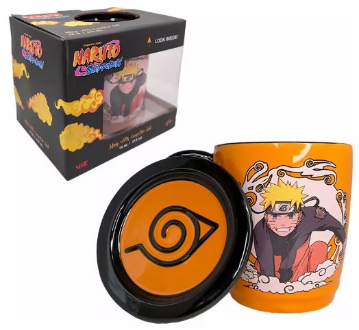 Just Funky Naruto Shippuden Taza Naranja con Negro 16 oz