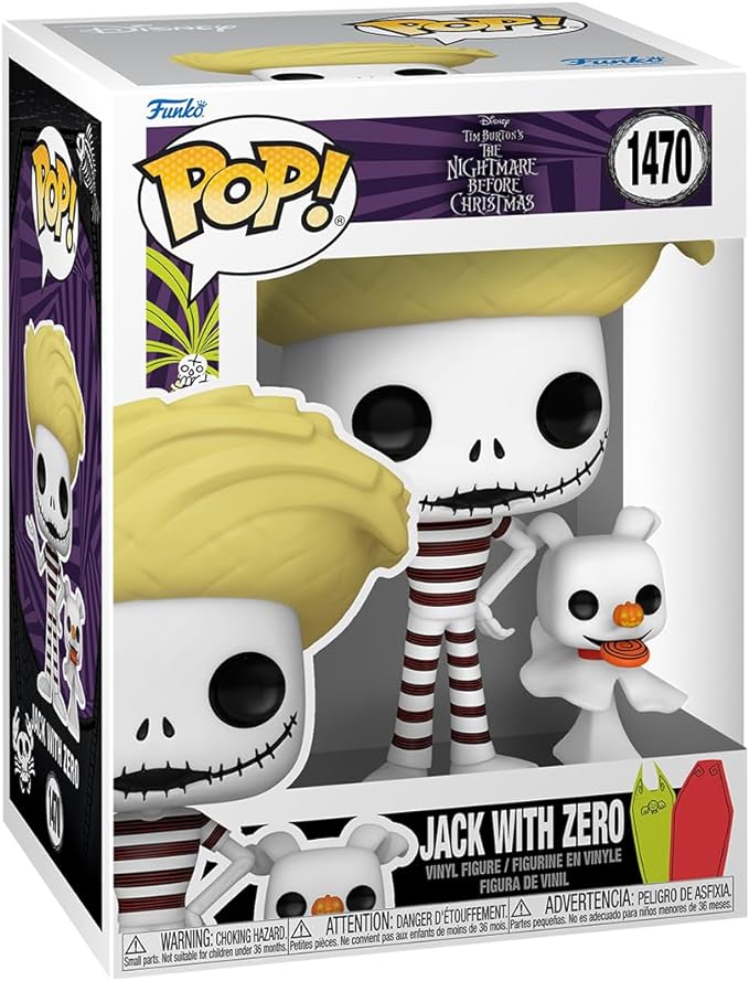 Funko Pop The Nightmare Before Christmas Jack with Zero #1470