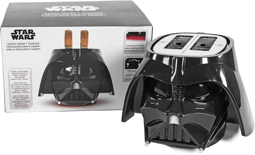 Uncanny Brands Star Wars Darth Vader Halo Tostadora de 2 rebanadas TSTE-SRW-VAD1