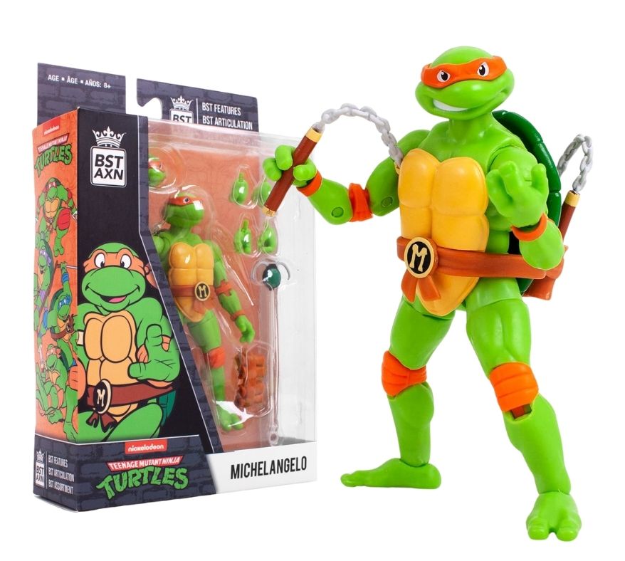 BST AXN TMNT Michelangelo 5in Figura de acción
