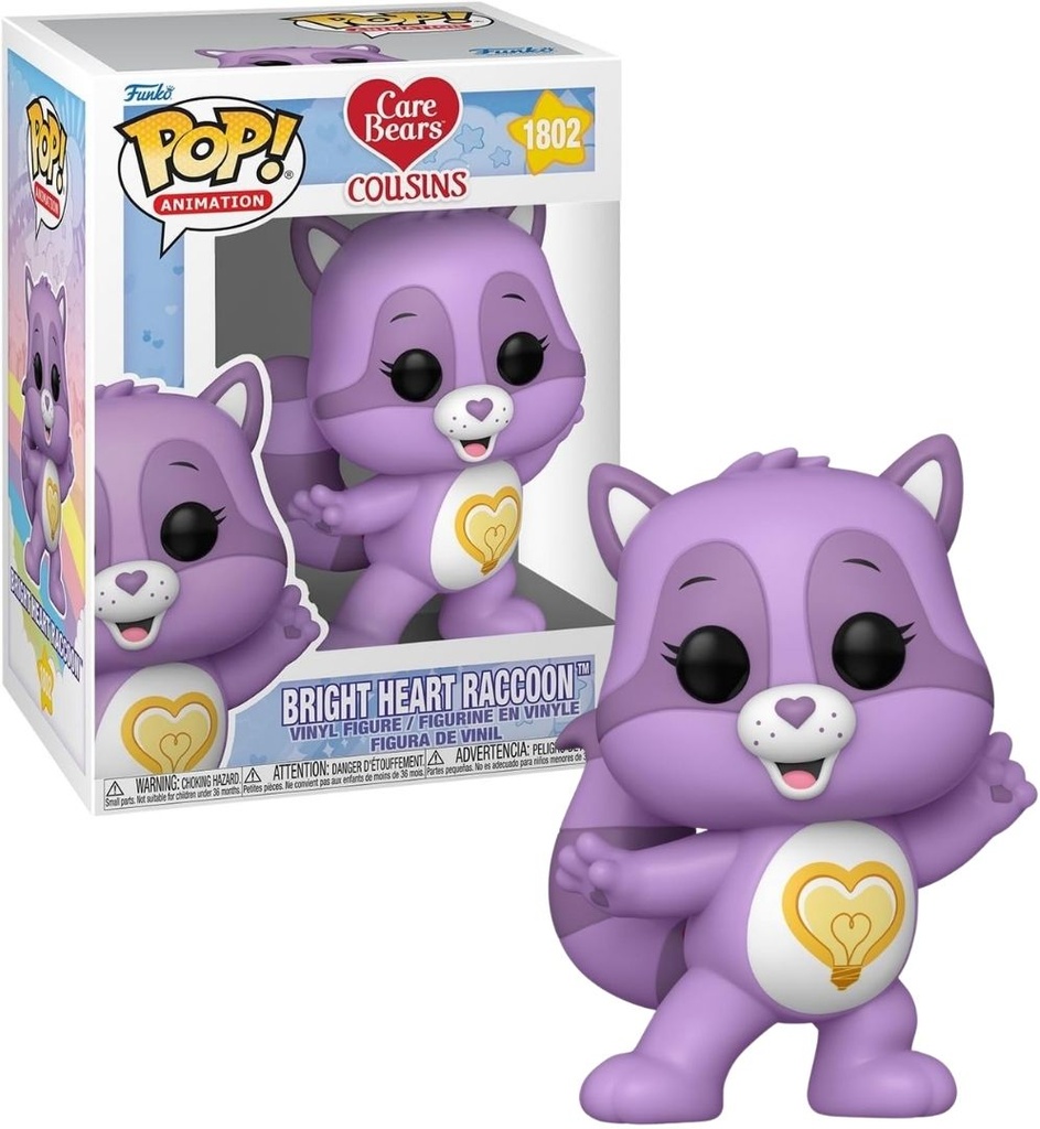 [care bears] Funko Pop Animation Care Bear Cousins Bright Heart Raccoon #1802
