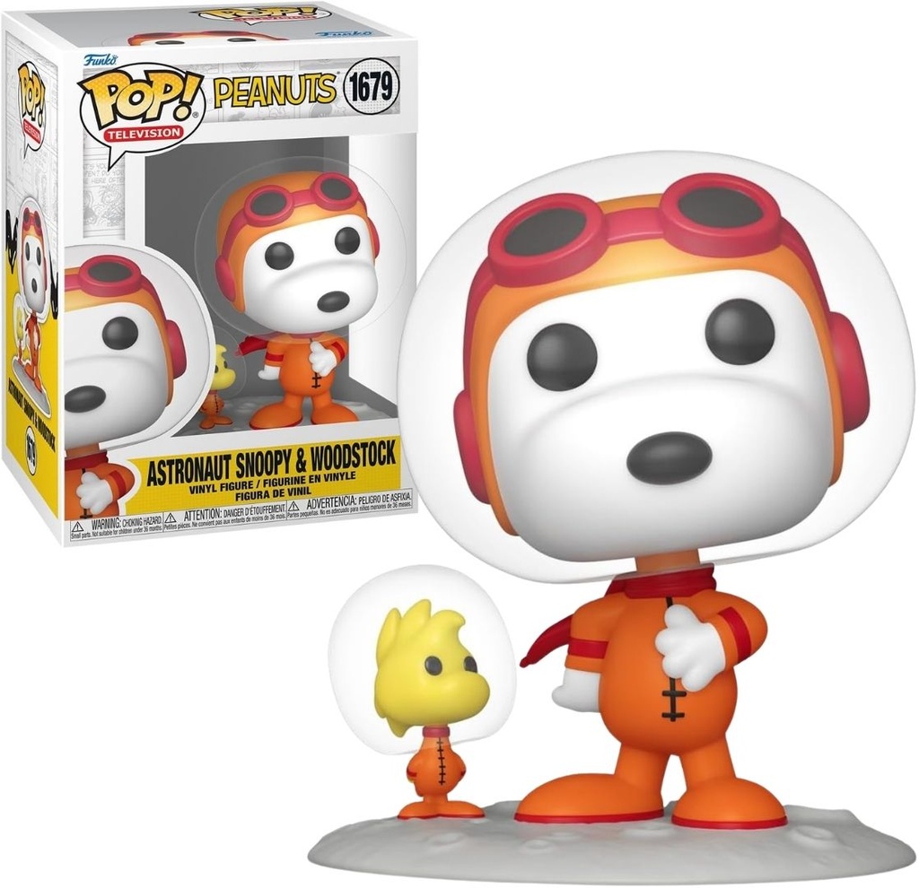Funko Pop Television Peanuts Astronaut Snoopy & Woodstock #1679