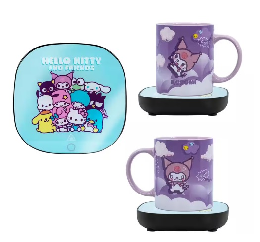 Uncanny Brands Hello Kitty and Friends Kuromi Taza de café con calentador eléctrico MW1-KIT-KU1 