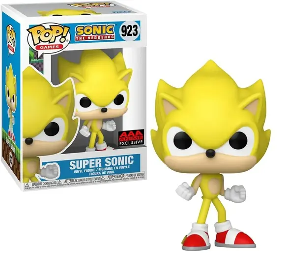 Funko Pop Games Sonic the Hedgehog Super Sonic AAA Anime Exclusive #923