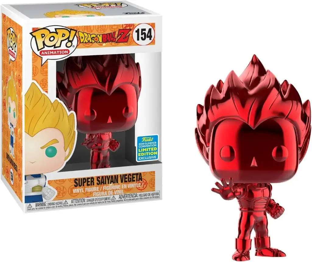 Funko Pop Animation Dragon Ball Z Super Saiyan Vegeta #154  Red Crome Summer