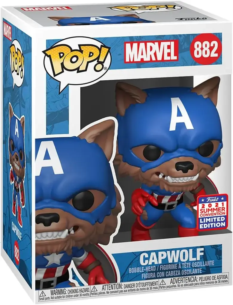Funko Pop! Marvel Year of The Shield Capwolf # 882 2021 Limited Edition