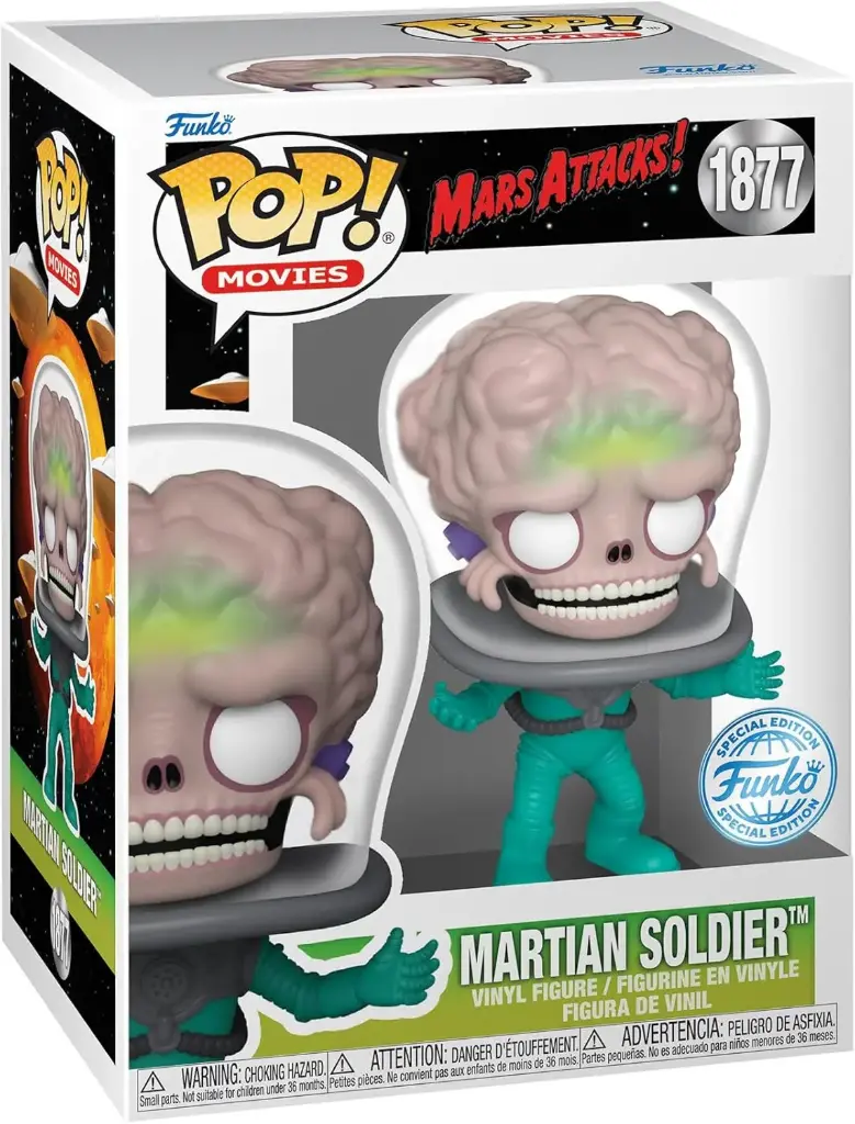 Funko Pop Movies Mars Attacks Martian Soldier #1877 Special edition