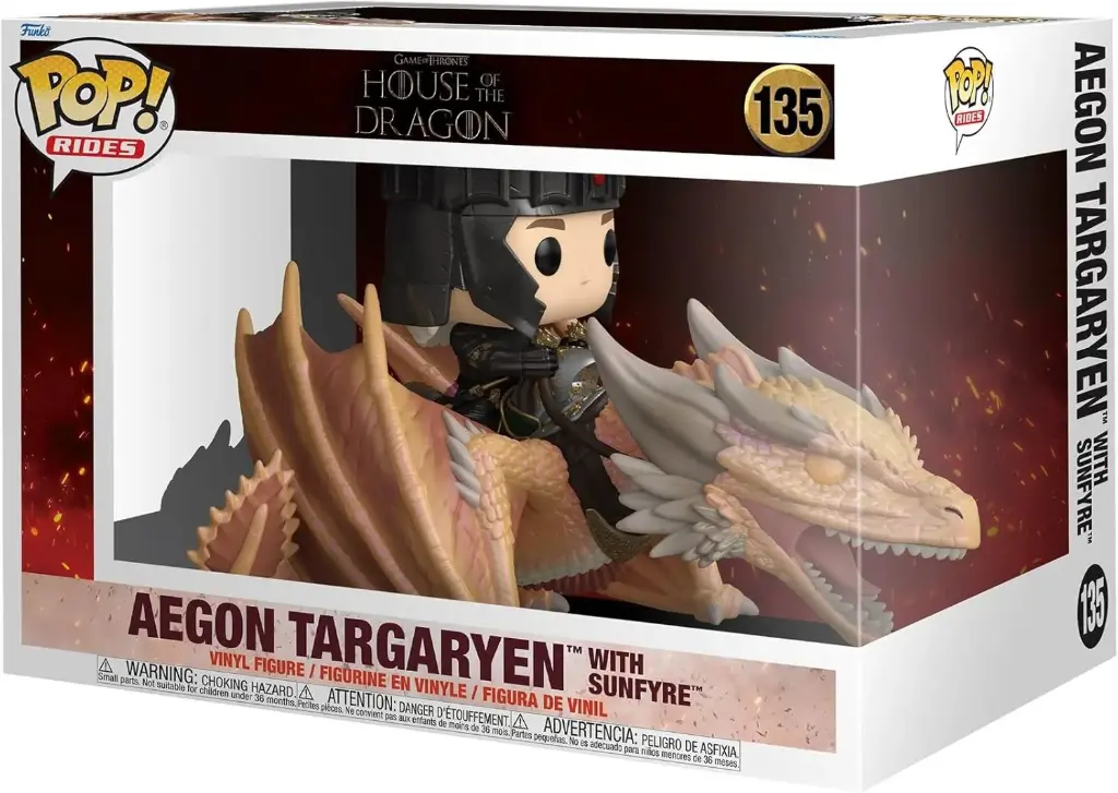 Funko Pop Rides House of The Dragon Aegon Targaryen with Sunfyre #135