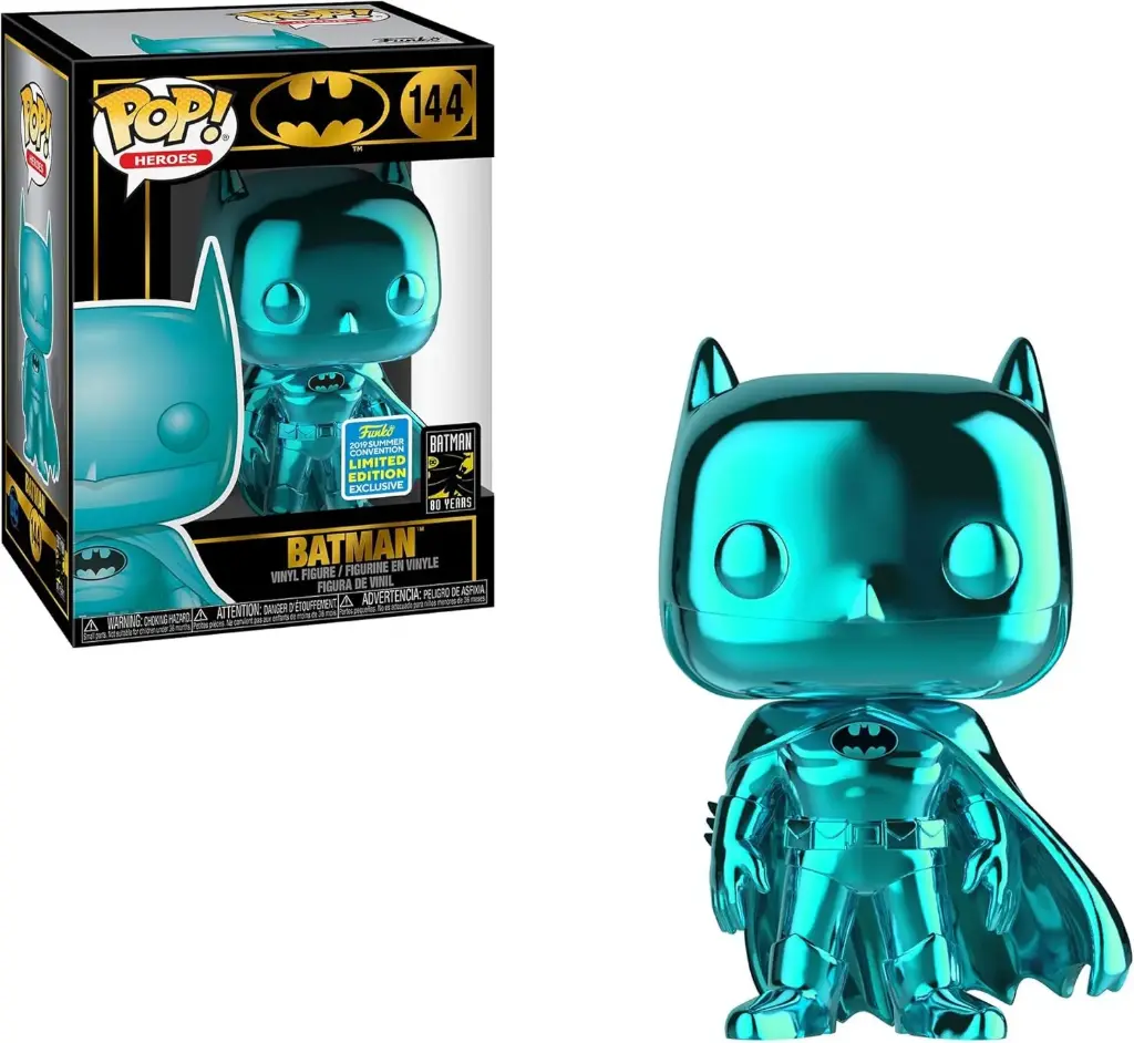Funko Pop Heroes Batman #144 Blue Crome 2019 Summer Convention