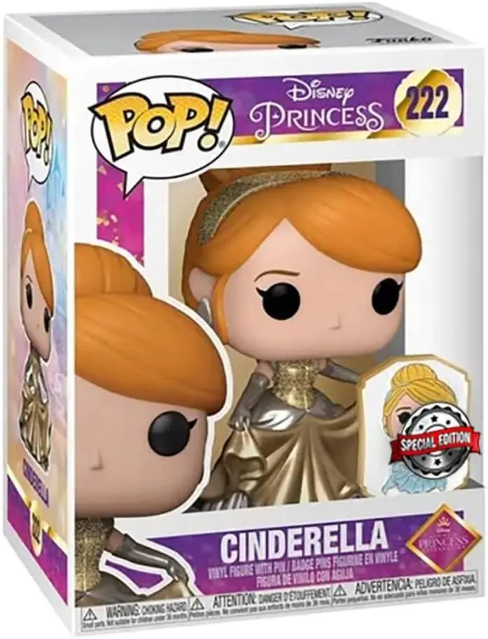 Funko Pop Disney Princess Cinderella with Pin Metallica #222