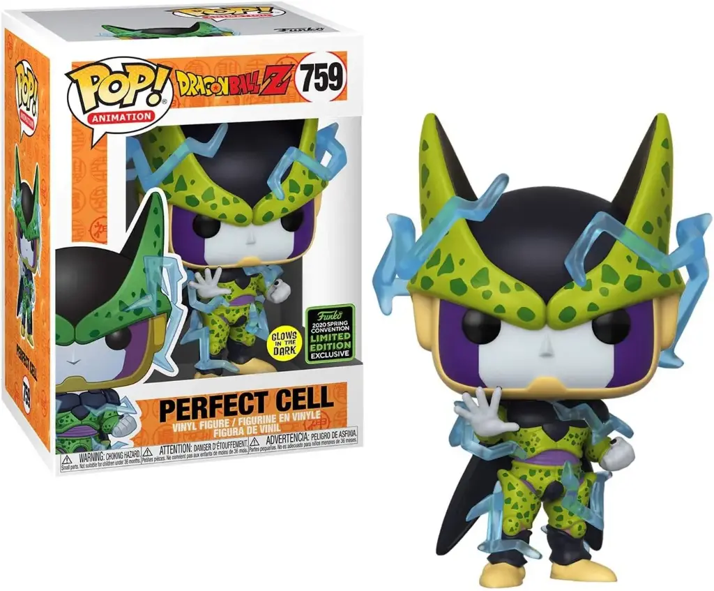 Funko Pop Dragon Ball Z Perfect Cell GITD Edition 2020 Comicon #759