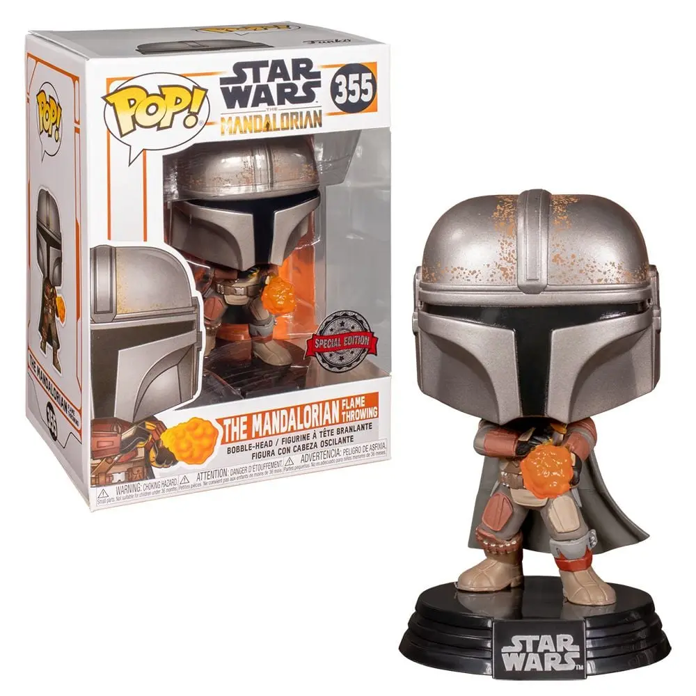 Funko Pop Star Wars The Mandalorian with Flame Throwing #355 Special Edition