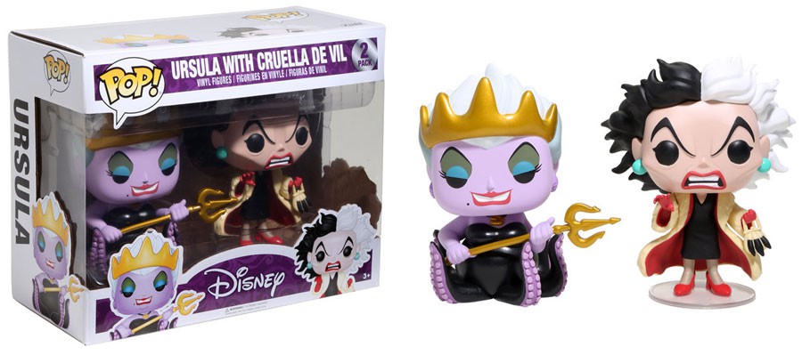 URSULA WITH CRUELLA DE VIL 2 PACK EXCLUSIVE HOTTOPIC