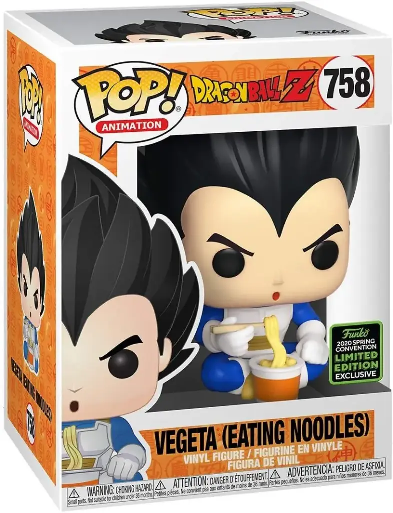 Funko Pop Animation Dragon Ball Z Vegeta (Eating Noodles)B#758 Exclusive Convention 2020