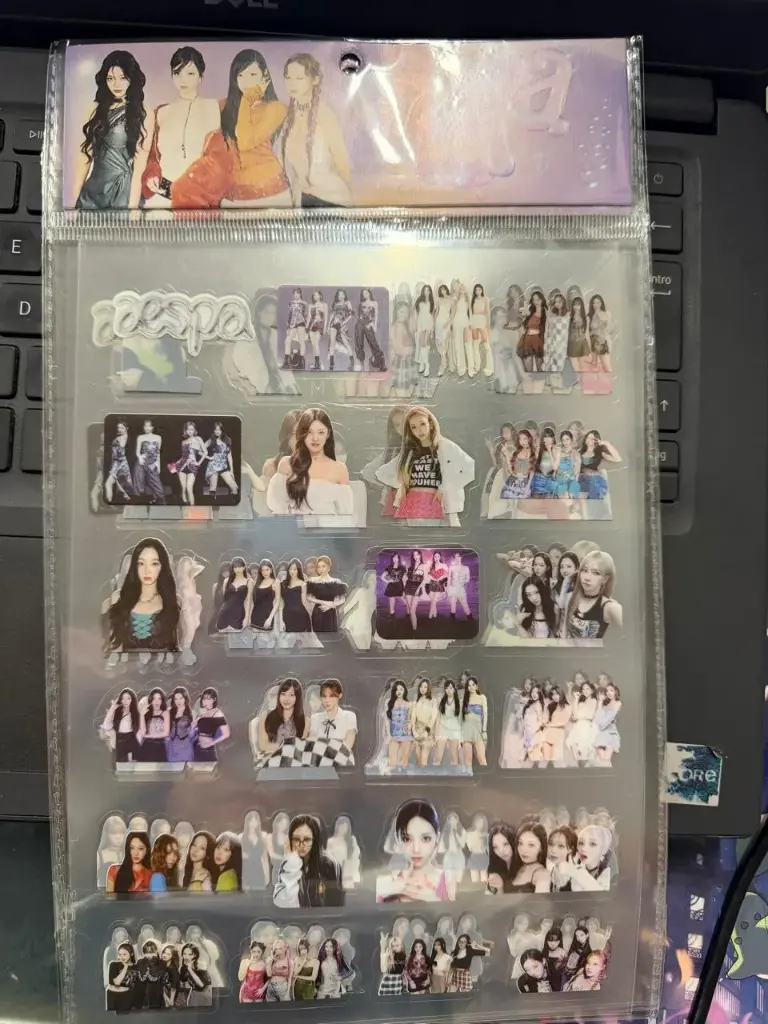 KPOP Planilla Stickers AESPA Transparente