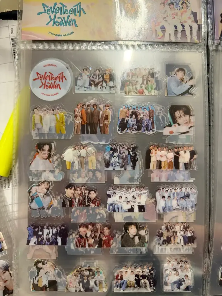 KPOP Planilla Stickers Seventeen Transparente