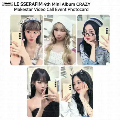 Photocard Le Sserafim Crazy Fancall Makestar Oficial