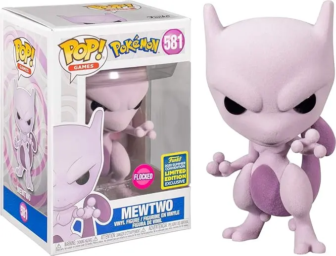  Funko Pop Games  Pokemon Mewtwo Aterciopelado (2020 Summer Convention Exclusive) #581
