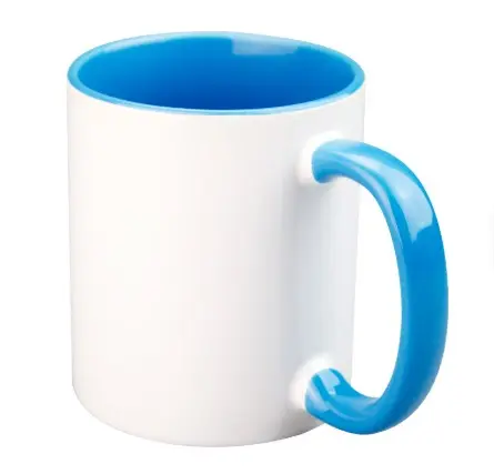 Taza para sublimar interior color azul claro