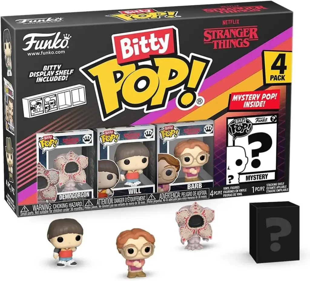  Funko Bitty Pop Stranger Things Demogorgon, Will, Barb, and Mystery Figure