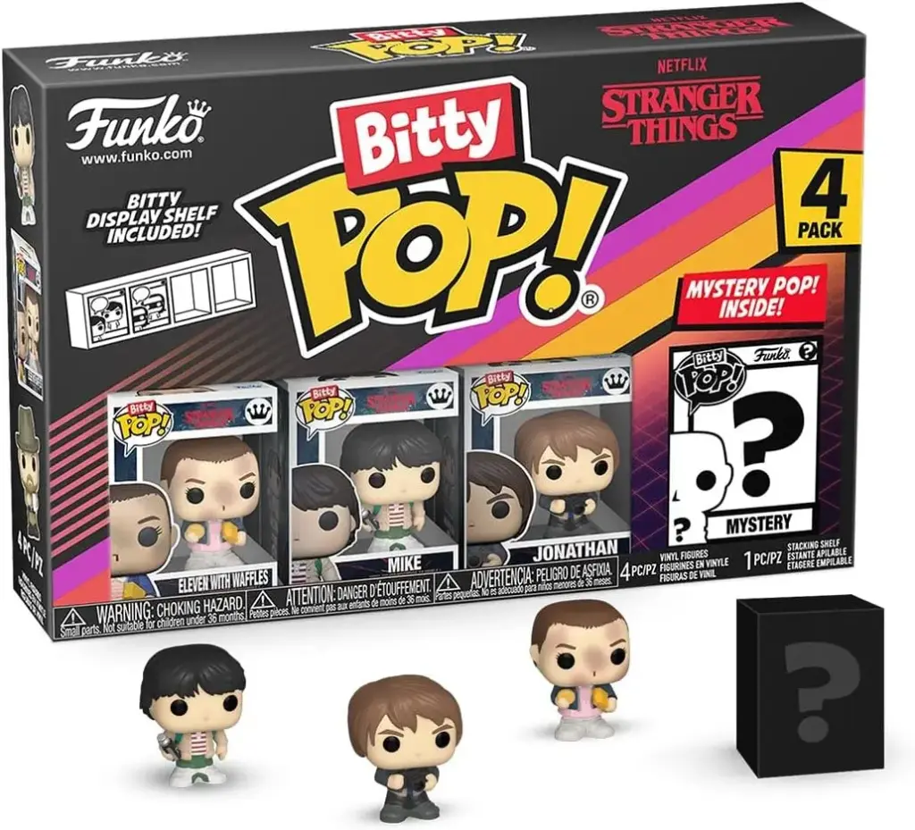  Funko Bitty Pop Stranger Things Eleven with Eggos, Mike, Jonathan, and Mystery Figure
