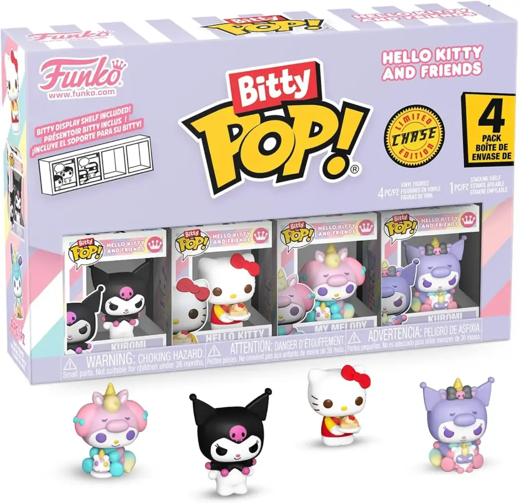  Funko Bitty Pop Sanrio Hello Kitty (Ice Cream), My Melody (Unicorn Party) and Mystery Figure