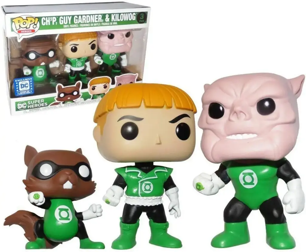 Funko Pop Heroes DC Heroes Ch'p, Guy Gardner y Kilowo