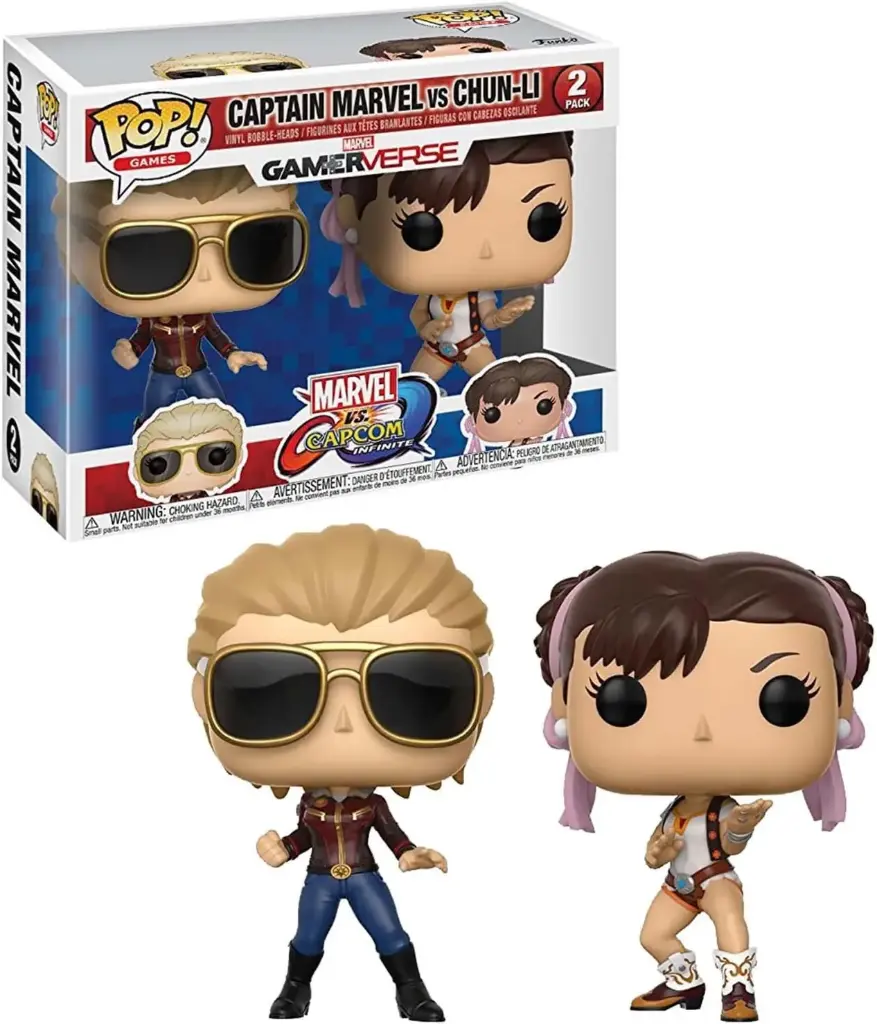 Funko Pop Games Marvel Vs Capcom Captain Marvel Vs Chun-Li