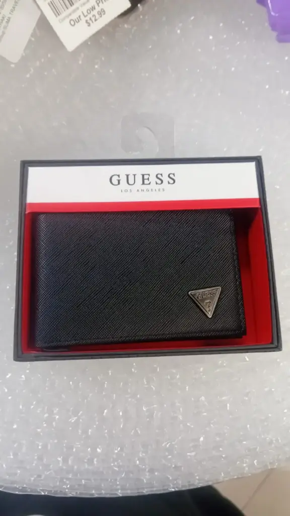 Guess Los Angeles - Cartera Para Hombre Negra