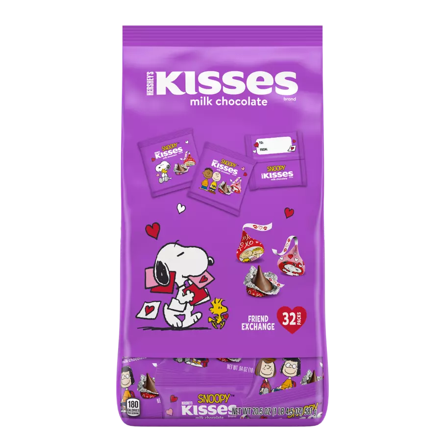 HERSHEY'S KISSES Snoopy & Friends Milk Chocolate individual