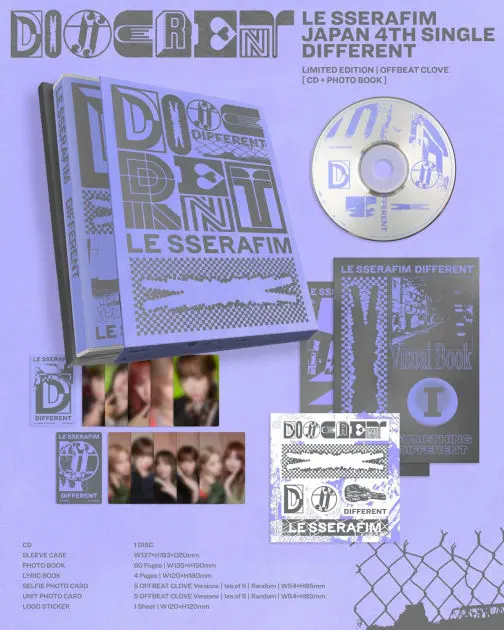 LE SSERAFIM DIFFERENT LIMITED EDITION JAPAN SINGLE