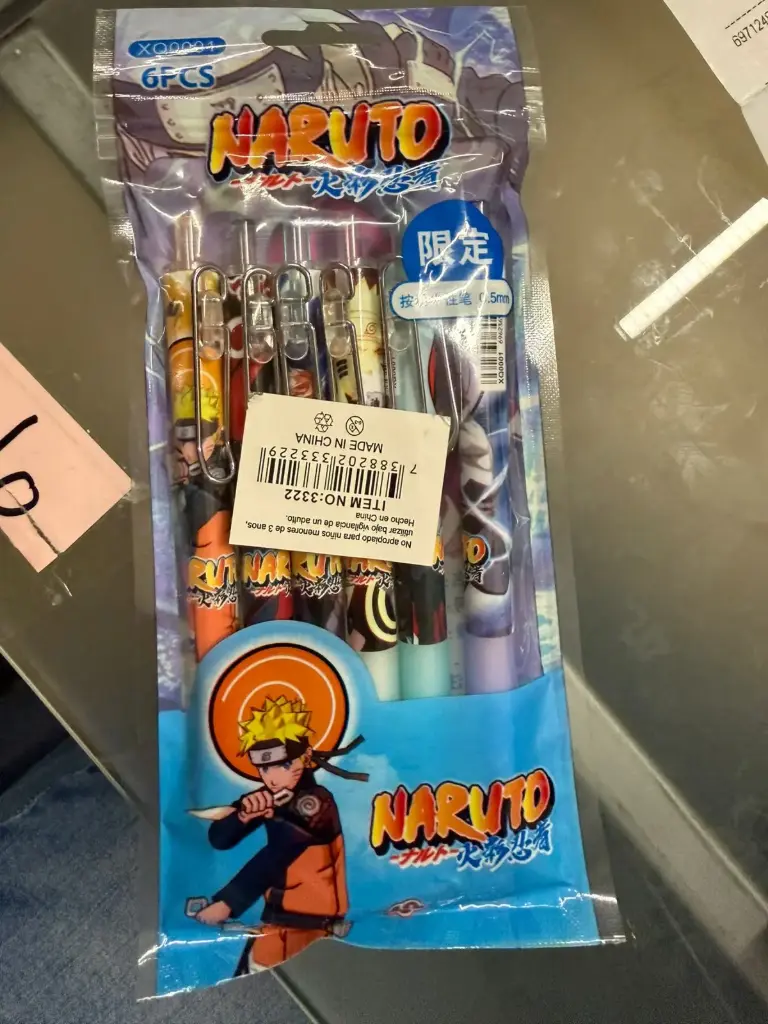 Naruto Paquete de 6 plumas