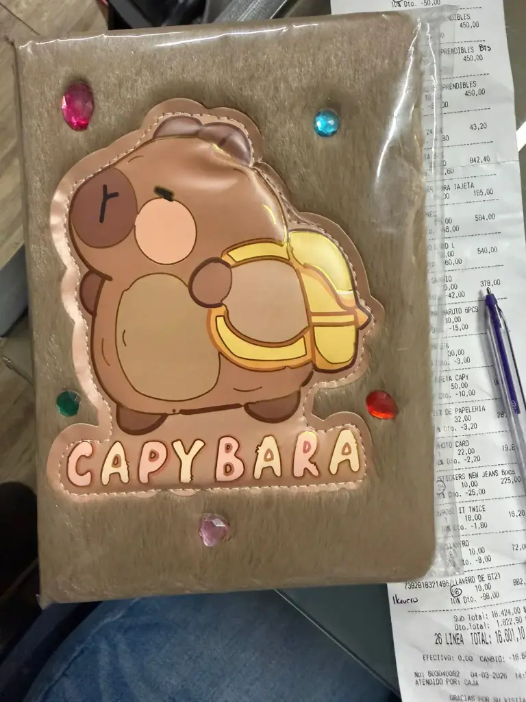 Libreta Peluche Capibara