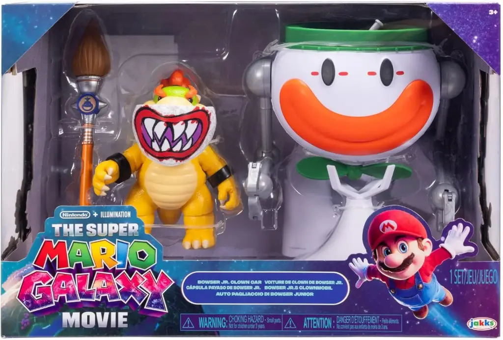 JAKKS Pacific Super Mario Galaxy Movie Bowser Jr. with Clown Car