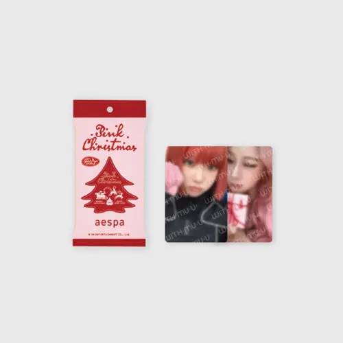 AESPA 2024 PINK CHRISTMAS PHOTOCARD RANDOM PACK 