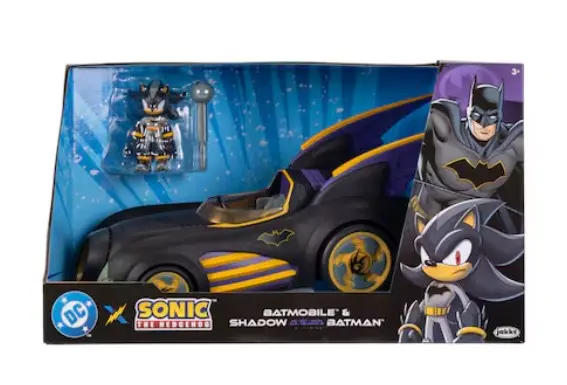JAKKS Pacific Sonic the hedgehog Set de Shadow como Batman con Batmobile