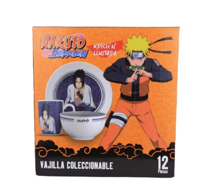 [Vajilla Naruto] Geek Industry Naruto Shippuden Vajilla 1 Naruto 12 Piezas Edición Limitada