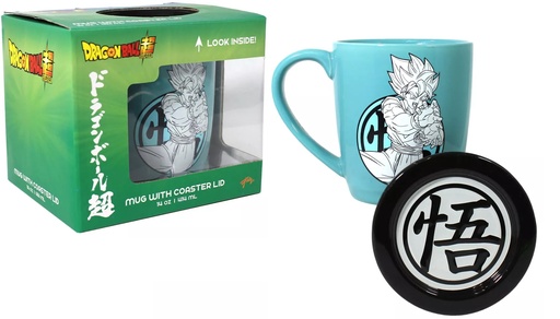 [Taza co portavaso Dragon Ball Z Goku Azul] Just Funky Dragon Ball Taza Azul con Negro 14 oz