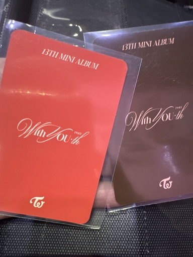 Photocard Twice oficial With Youth POB (Withmuu, Soundwave, Apple Music, JYP)