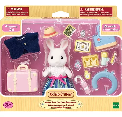 [CALICO-CRITTERS-TRAVEL-SET-01] Ternurin Snow Rabbit Mother The Weekend Travel Set