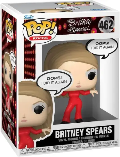 Funko Pop Rocks Britney Spears Britney Spears Oops, I Did It Again #462