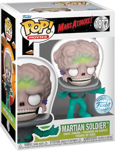 Funko Pop Movies Mars Attacks Martian Soldier #1877 Special edition