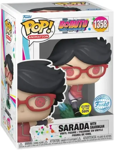 Funko Pop Animación Boruto Sarada con Sharingan #1358 Special Series Glows in the Dark
