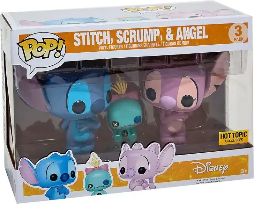 Funko Pop Stitch, Scrump and Angel 3 pack Hot Topic Exclusive