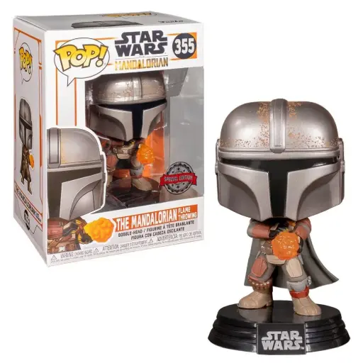 Funko Pop Star Wars The Mandalorian with Flame Throwing #355 Special Edition
